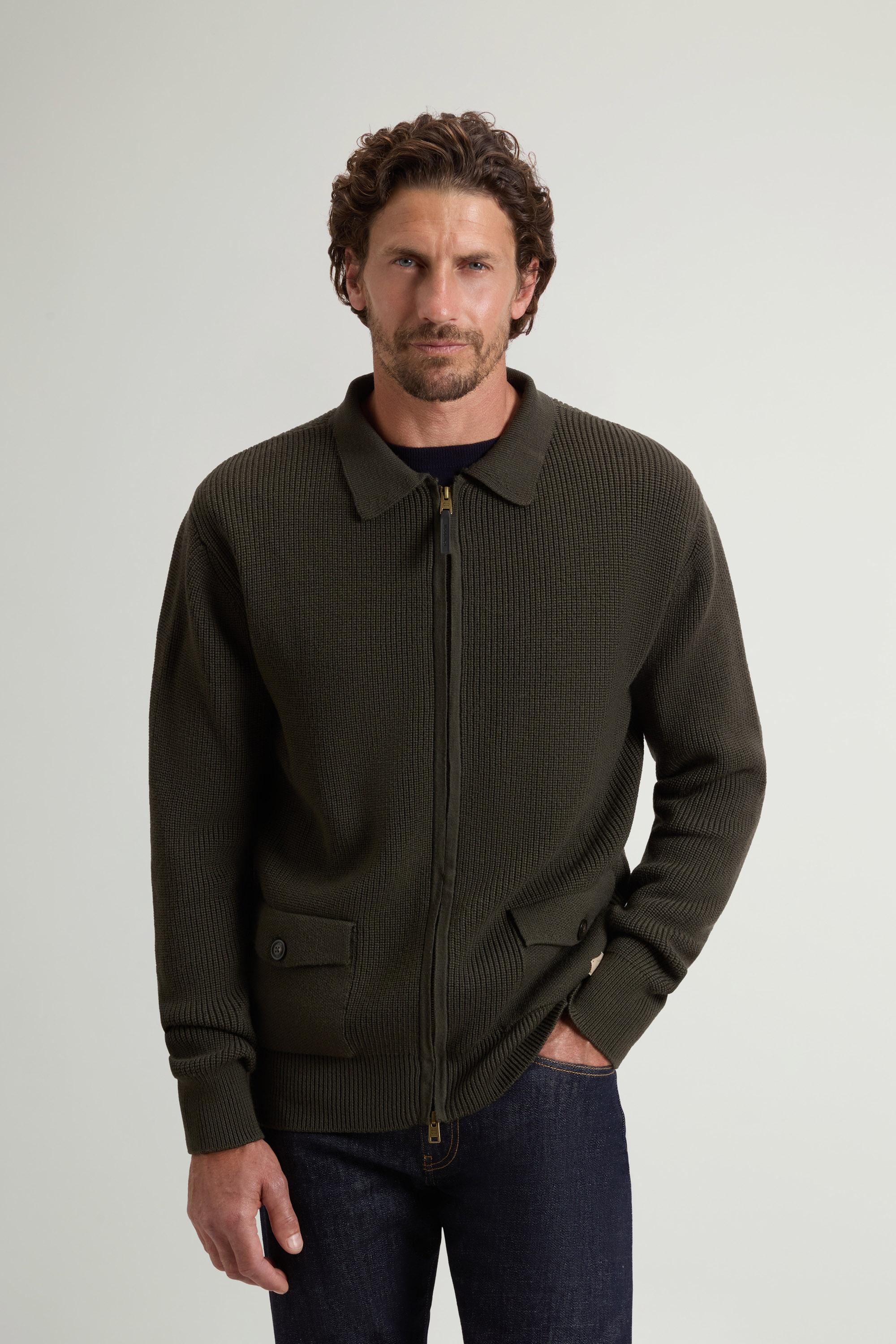 Overhemdjack van zuivere Merino-scheerwol Groen photo 1 | Woolrich