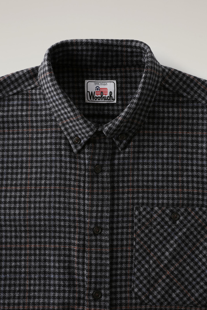 Wool Blend Trout Run Plaid Flannel Shirt Gray photo 2 | Woolrich
