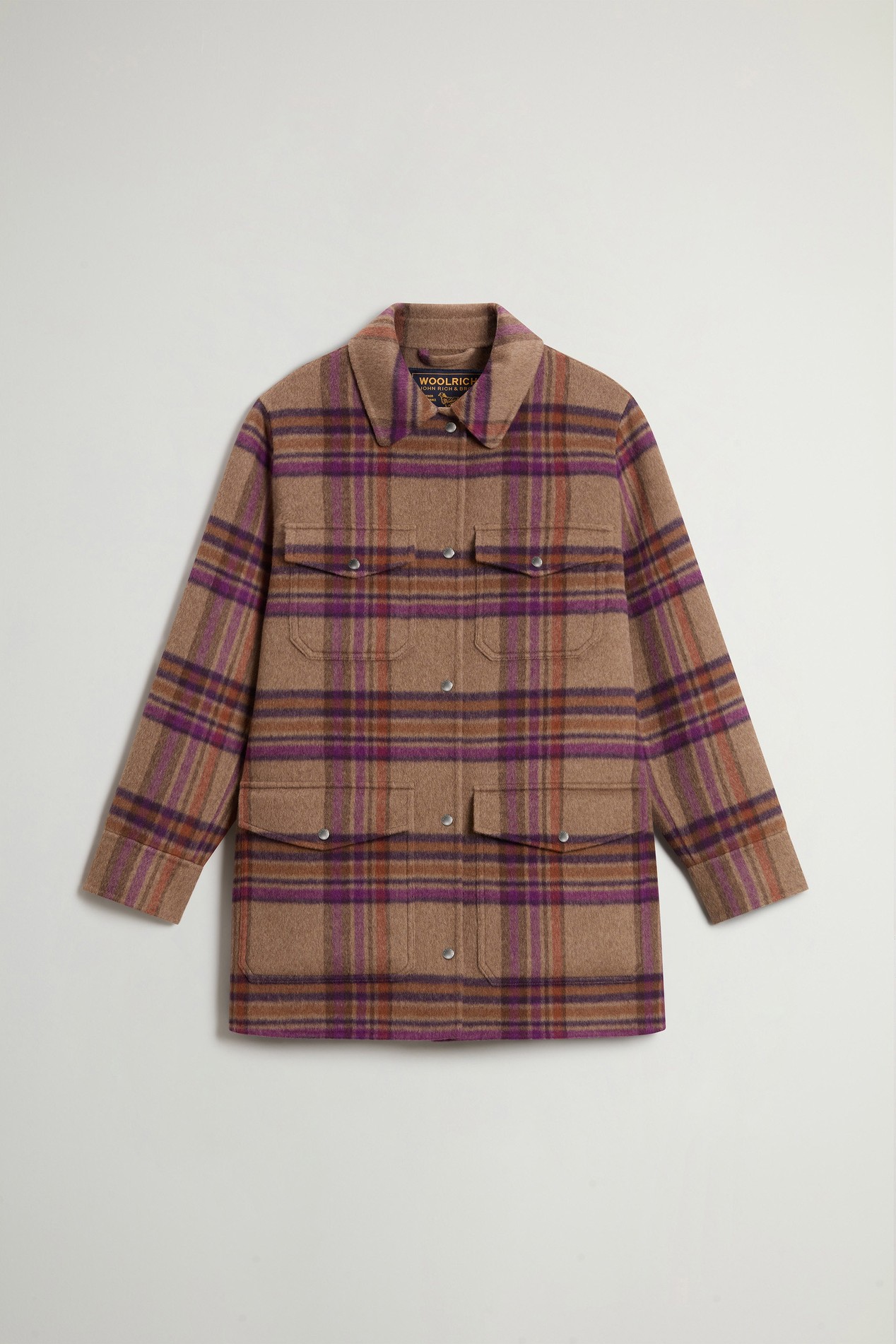 Coat in Double-Face Wool Blend Brown photo 5 | Woolrich