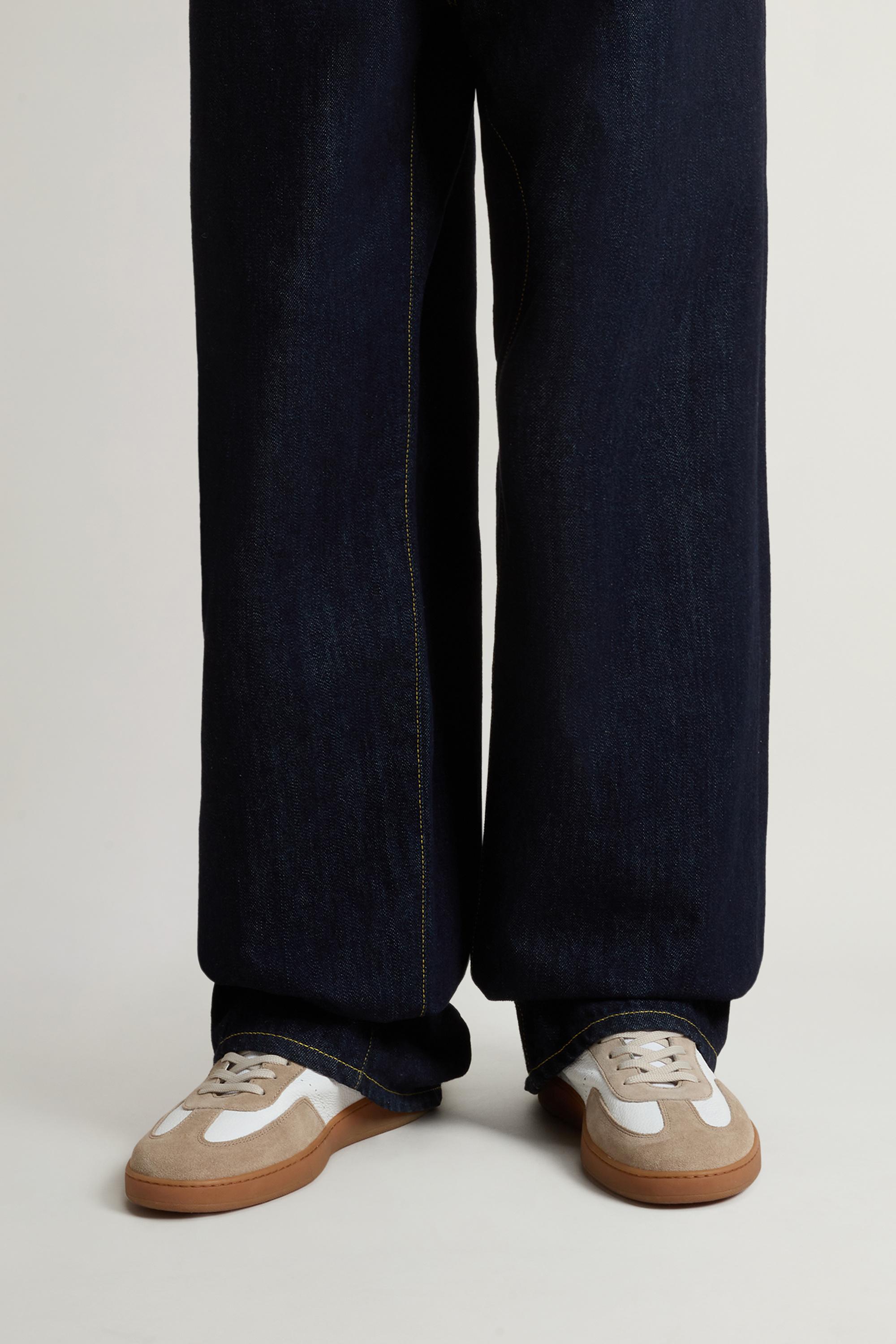 Swing Court Tumbled Leather Sneakers with Suede Details White photo 6 | Woolrich