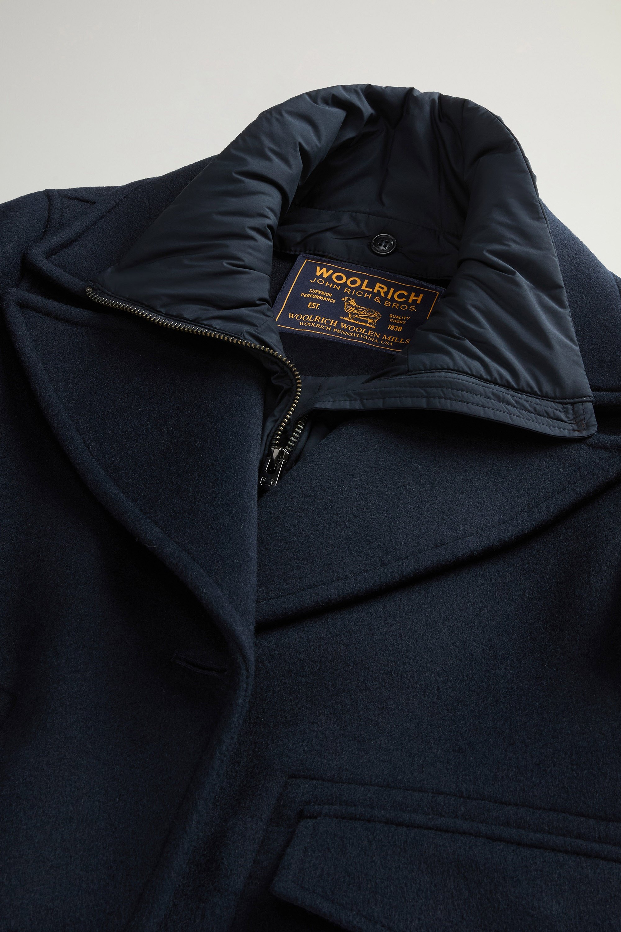 MELTON WOOL 2IN1 PEACOAT Blue photo 6 | Woolrich