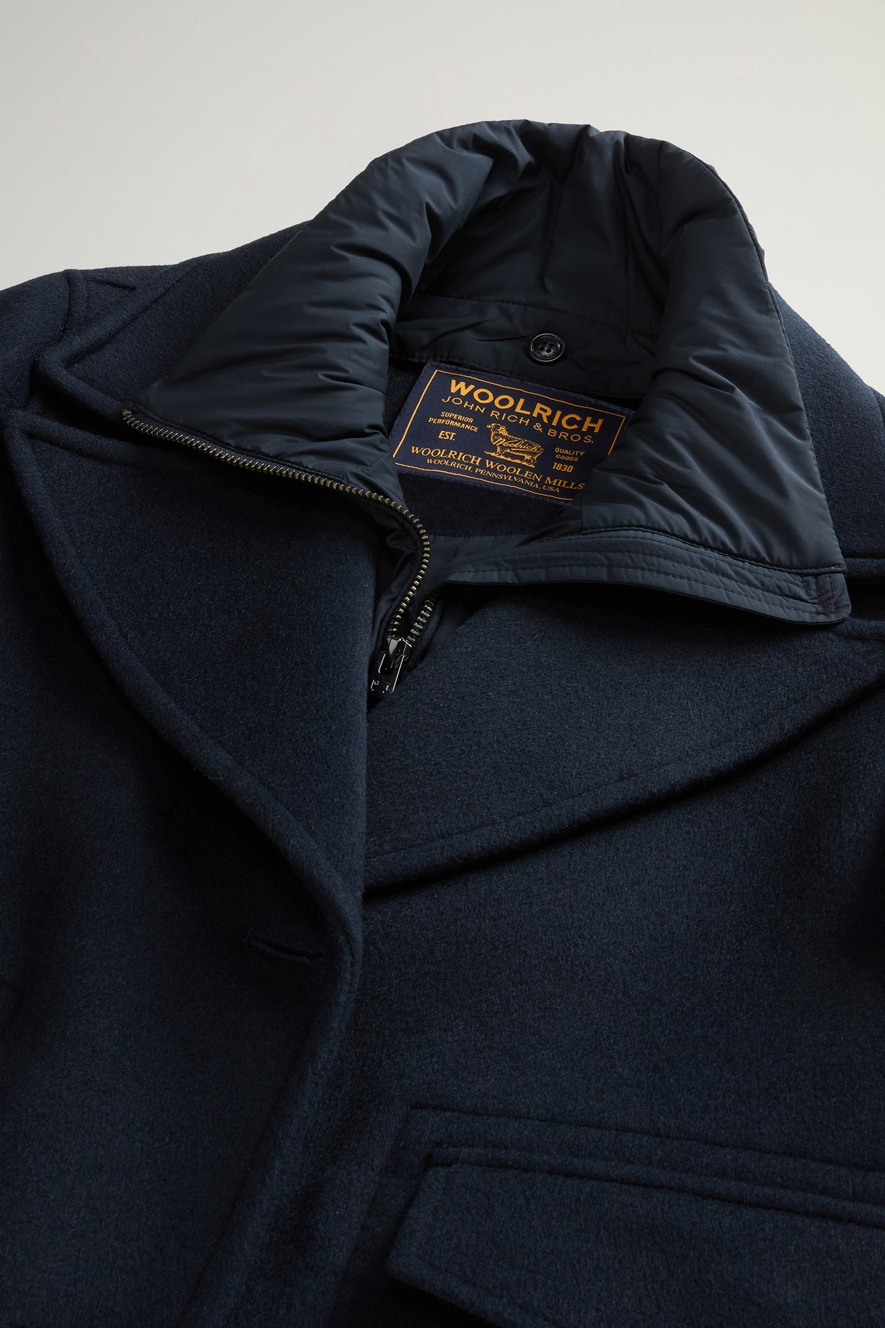 MELTON WOOL 2IN1 PEACOAT Blue photo 6 | Woolrich