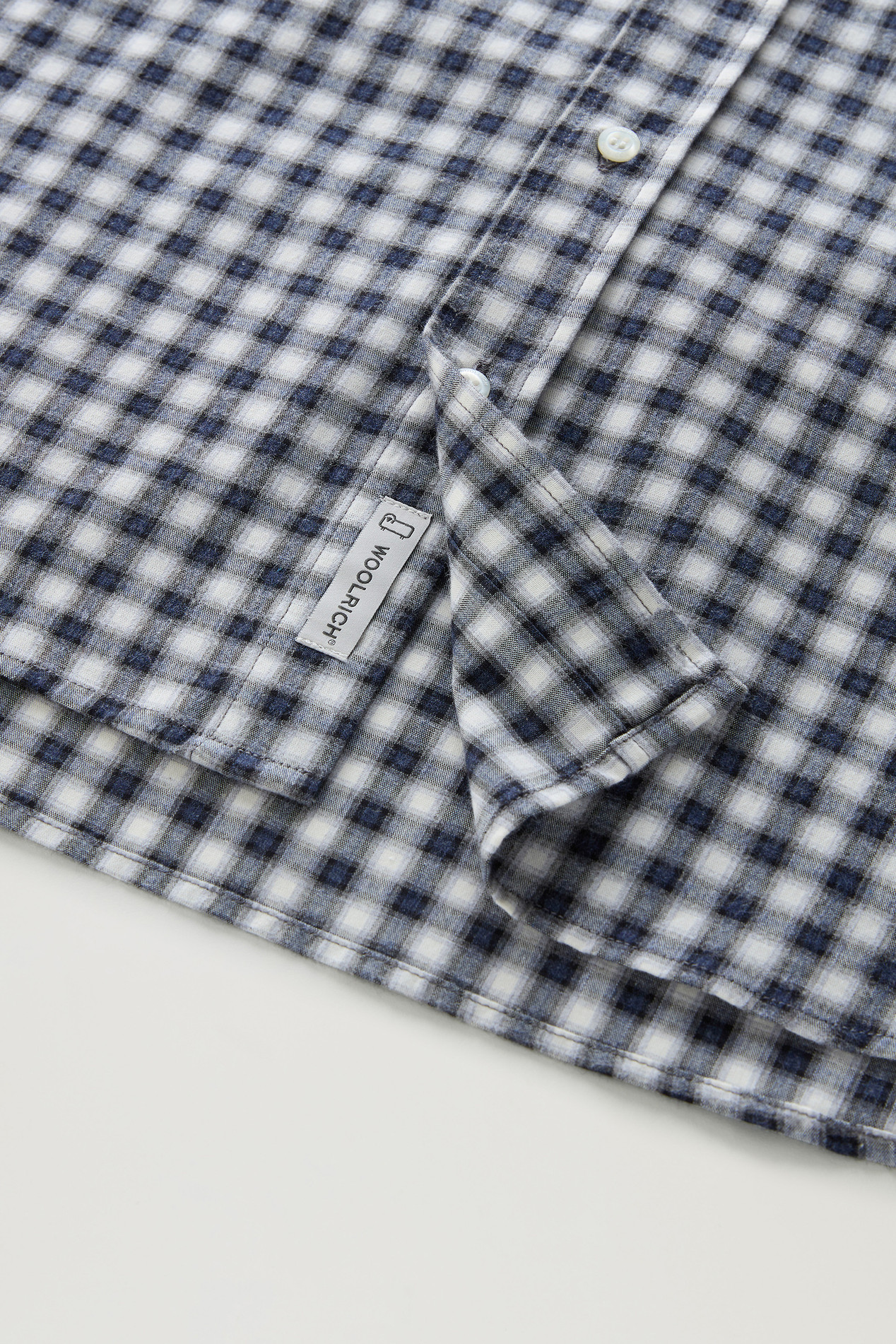 Pure Cotton Checked Shirt Blue photo 4 | Woolrich