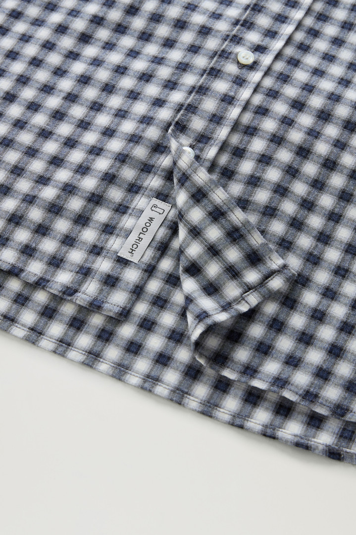 Pure Cotton Checked Shirt Blue photo 4 | Woolrich