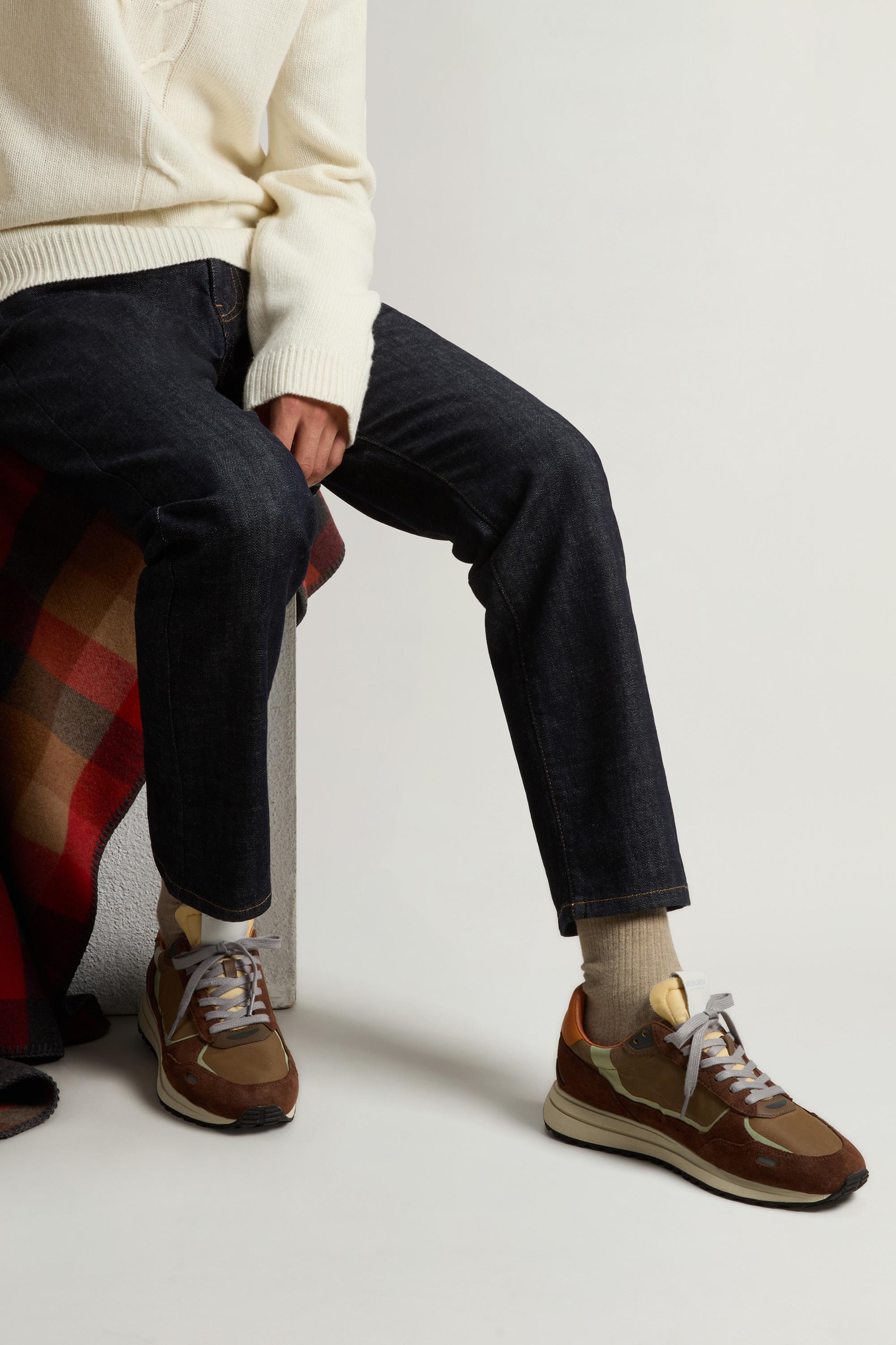 Retro Sneakers in Nylon with Leather Details Brown photo 7 | Woolrich