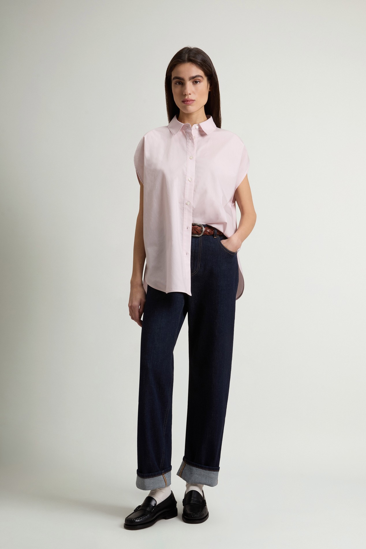 Pure Cotton Poplin Blouse Pink photo 2 | Woolrich