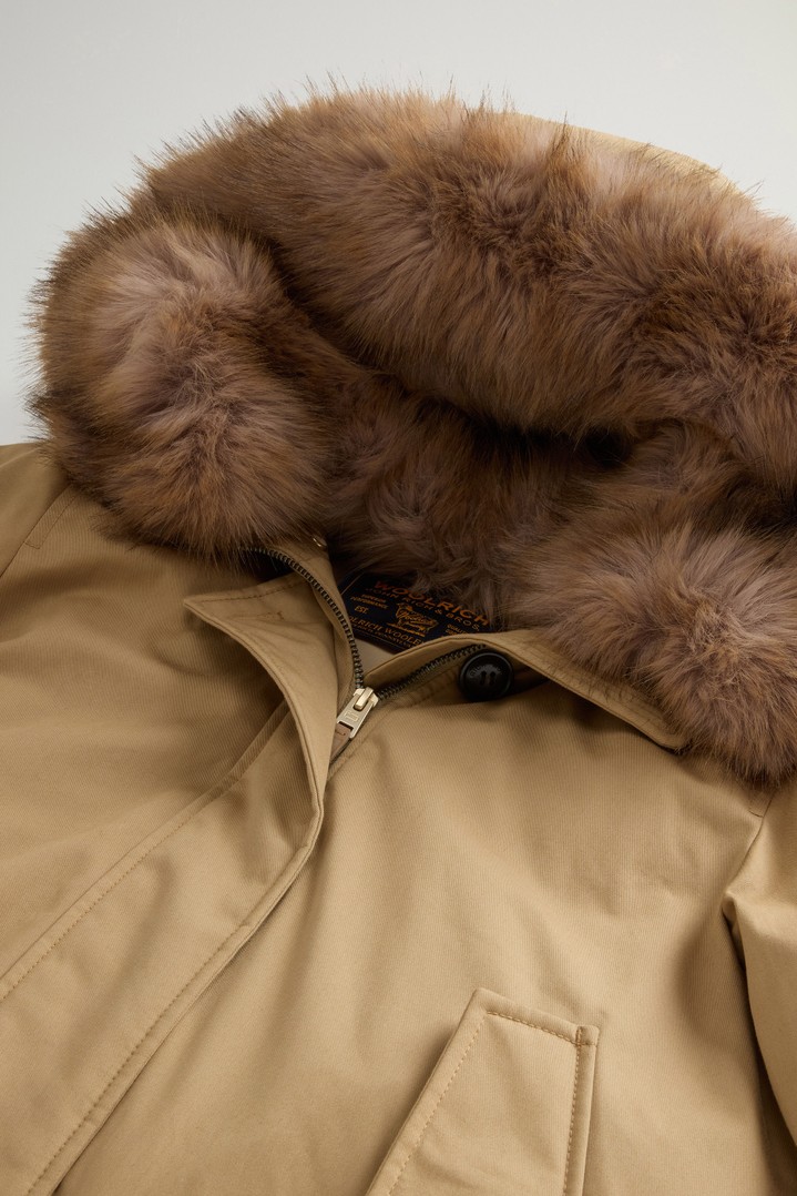 Short Padded Parka in Best Cotton Beige photo 6 | Woolrich