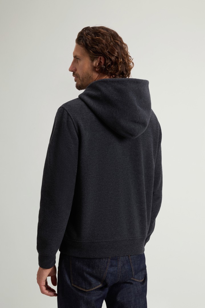 SOFT WOOL BLEND FULL-ZIP HOODIE Grau photo 3 | Woolrich