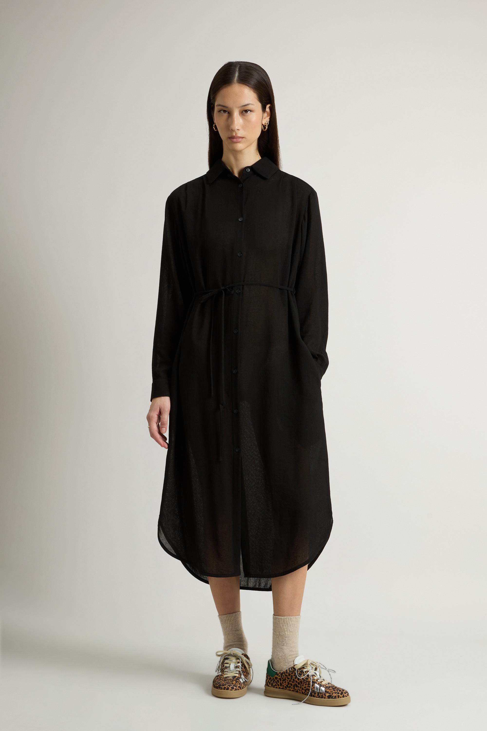 Robe en tissu gratté italien Noir photo 1 | Woolrich