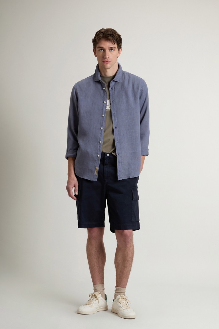 LINEN SHIRT Blue photo 2 | Woolrich