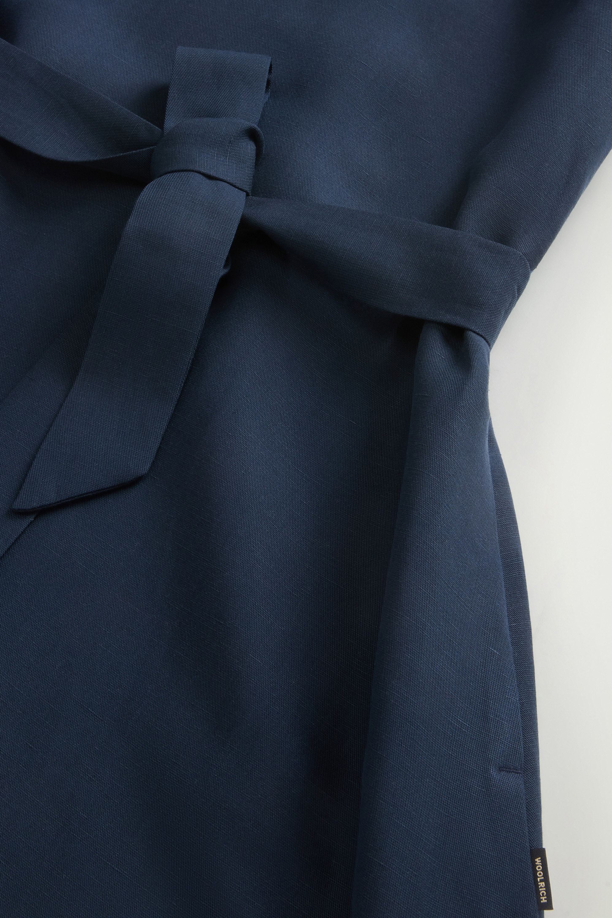 Sleeveless Dress in Linen Blend with Belt Blue photo 7 | Woolrich