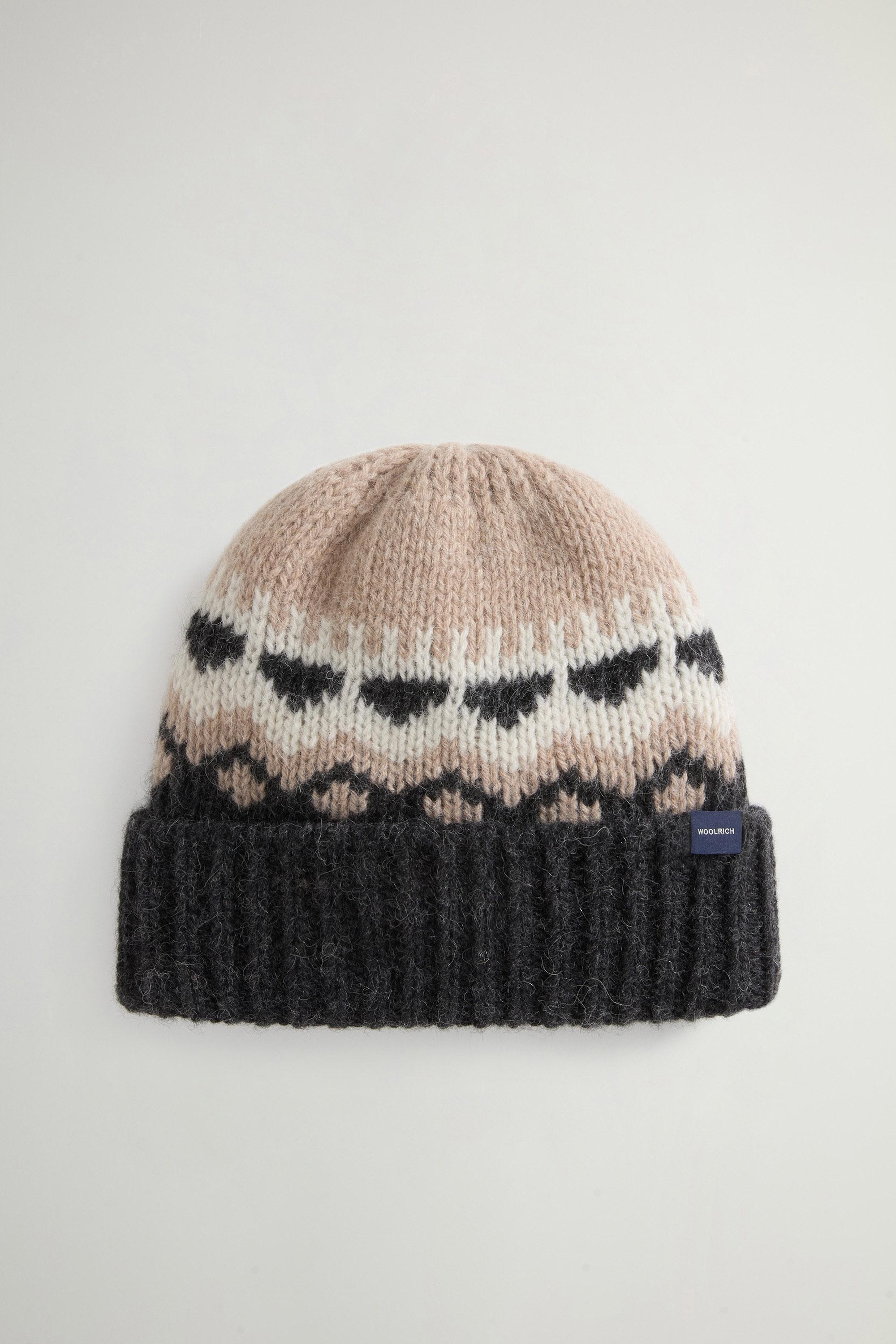 Fair Isle Beanie in Wool and Alpaca Gray photo 1 | Woolrich