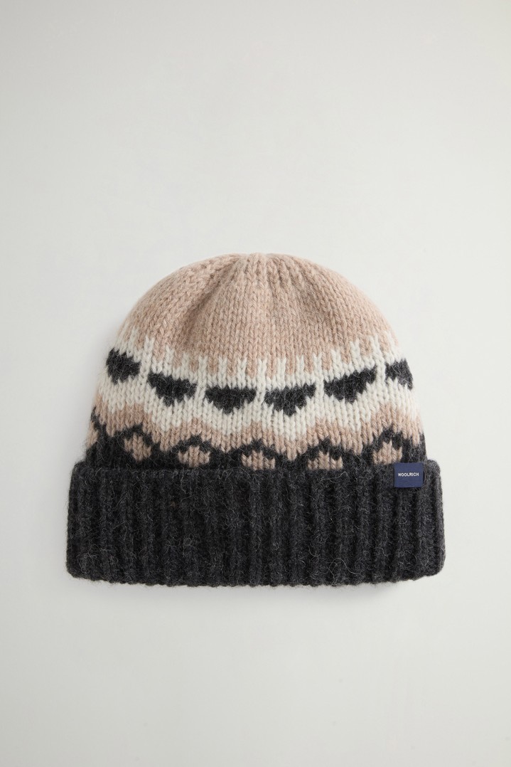 ALPACA BLEND FAIRISLE BEANIE Gray photo 2 | Woolrich