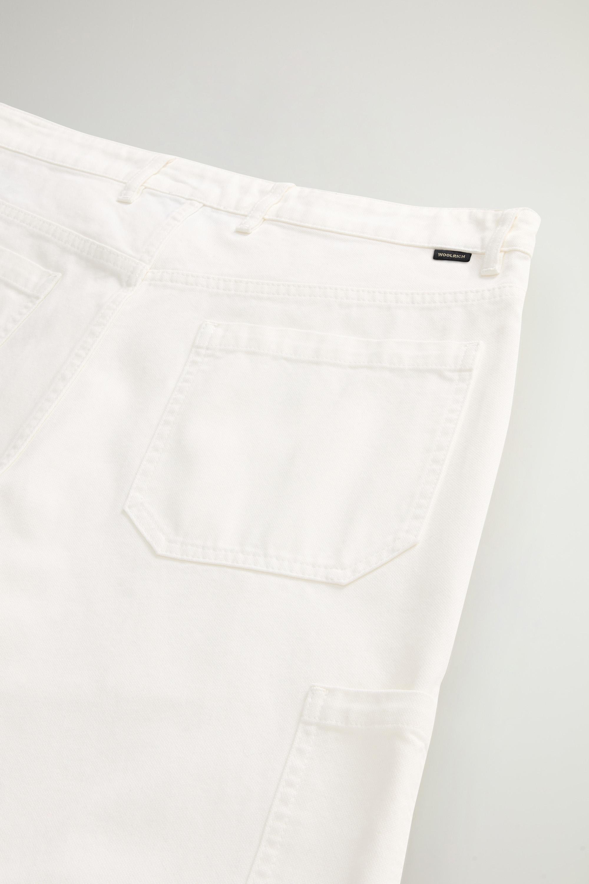 Garment-Dyed Carpenter Pants in Pure Cotton Canvas White photo 7 | Woolrich