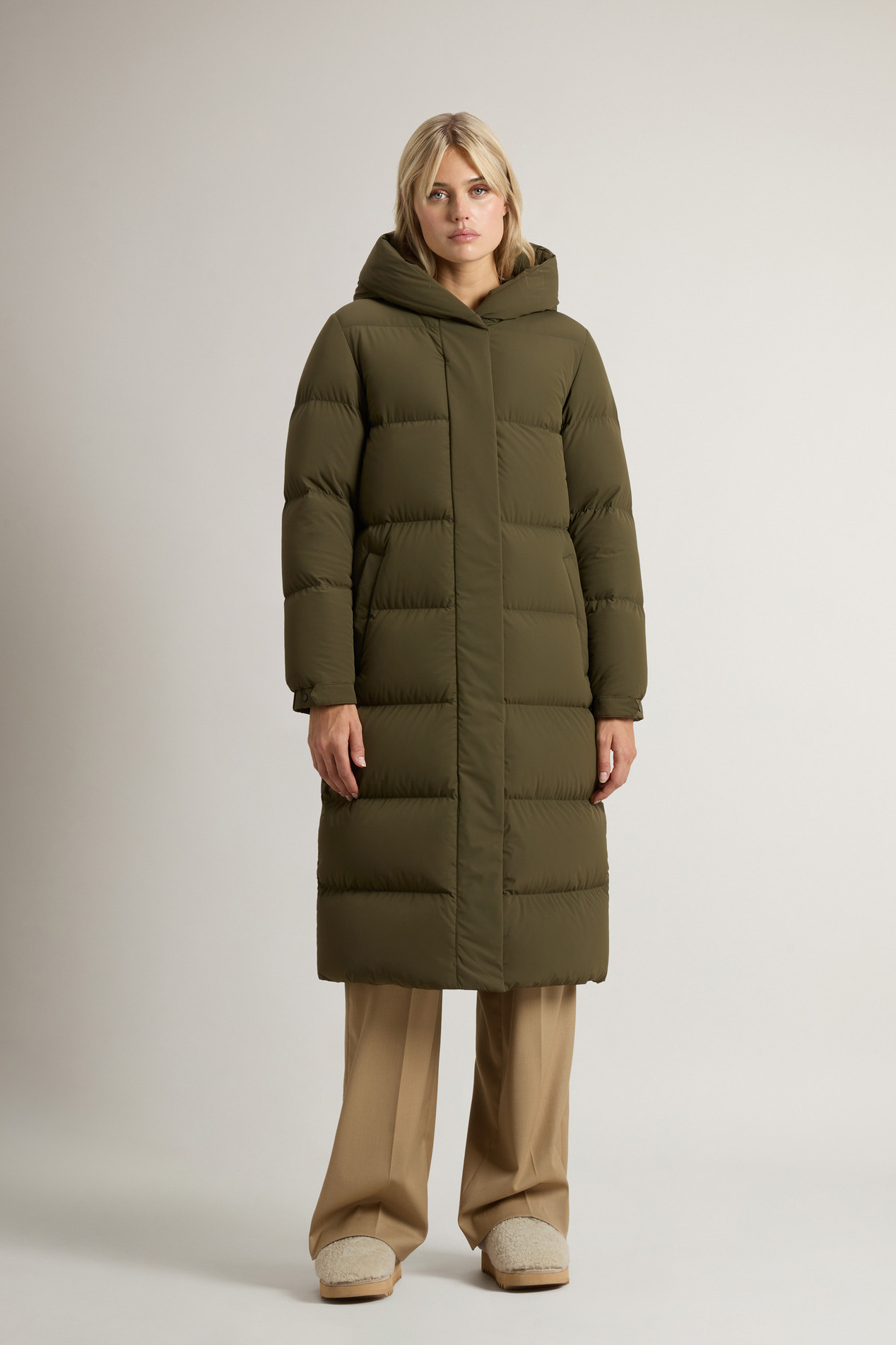 CLOUD MADISON LONG COAT Green photo 1 | Woolrich
