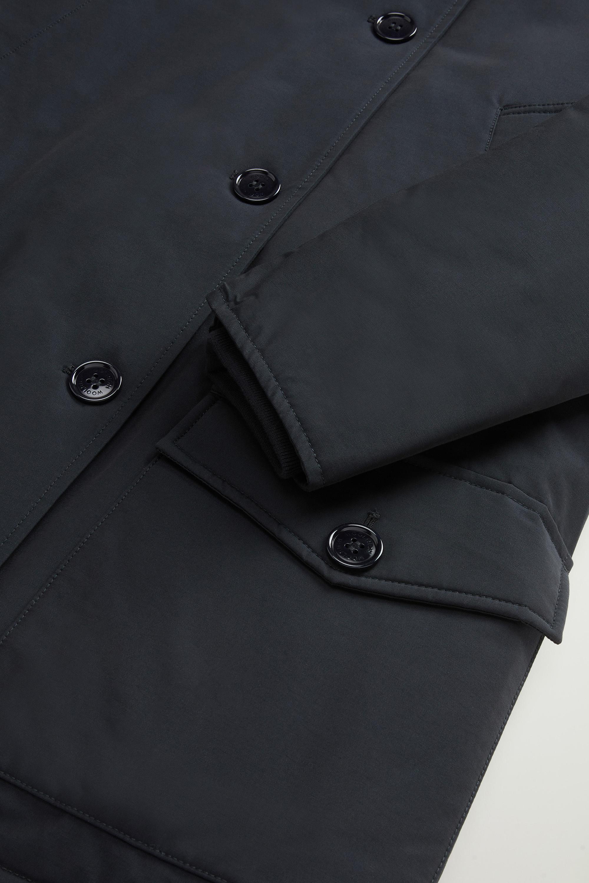 Arctic Parka in Ramar Cloth with Four Pockets and Detachable Fur Blue photo 8 | Woolrich