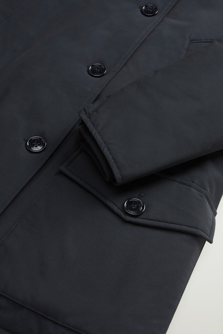 Arctic Parka in Ramar Cloth with Four Pockets and Detachable Fur Blue photo 8 | Woolrich