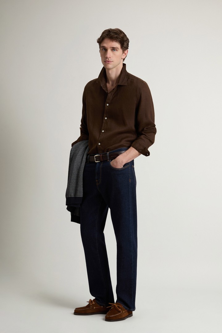 LINEN SHIRT Brown photo 2 | Woolrich