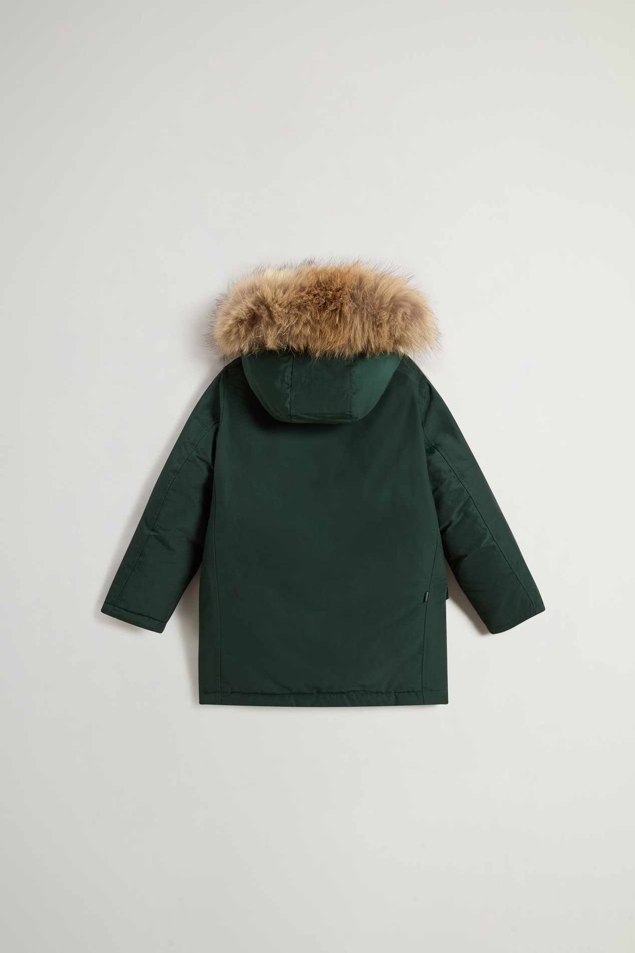 Boy's Arctic Parka in Ramar Cloth with Detachable Fur Green photo 2 | Woolrich