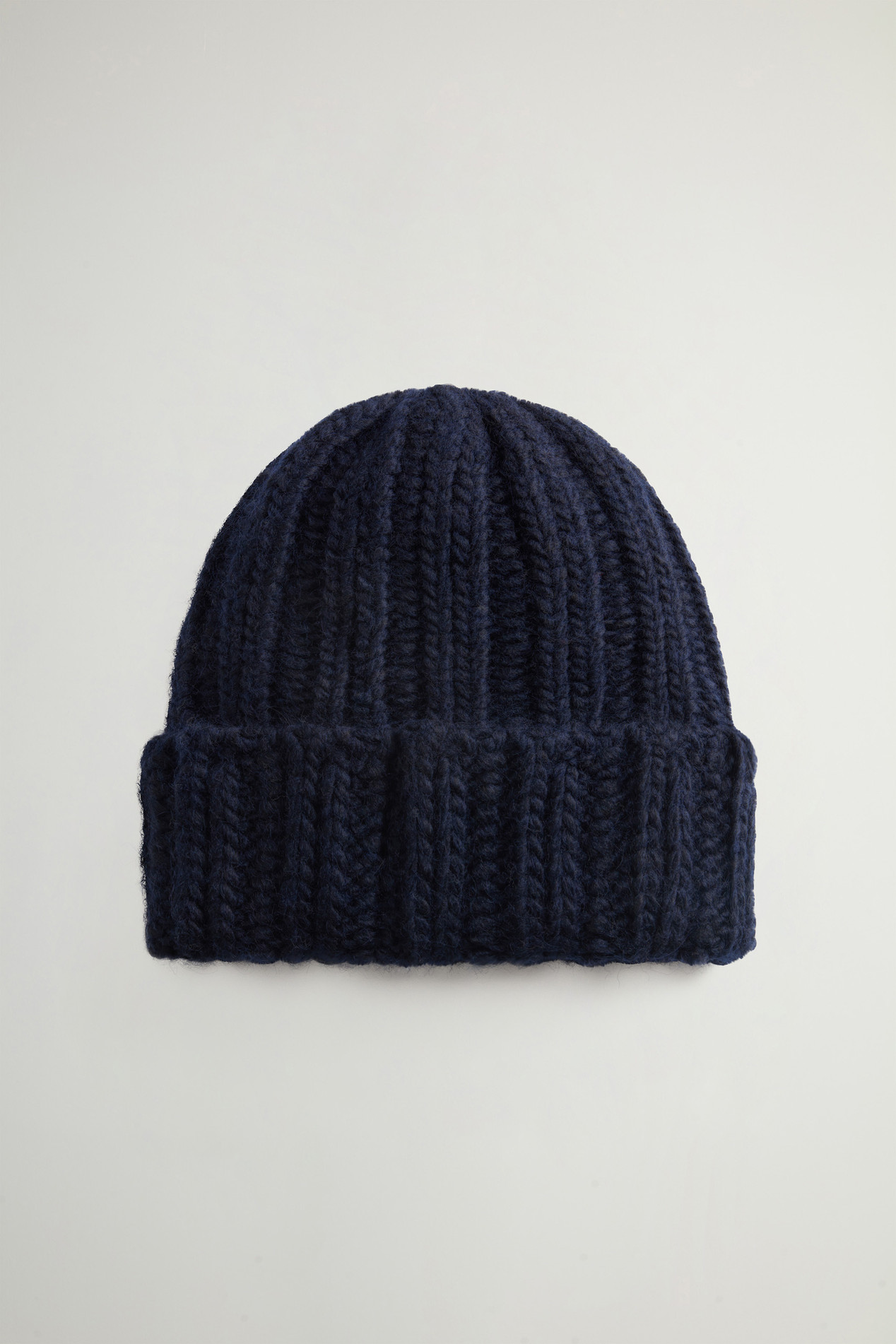 Ribbed beanie in wool and alpaca blend Blue photo 2 | Woolrich