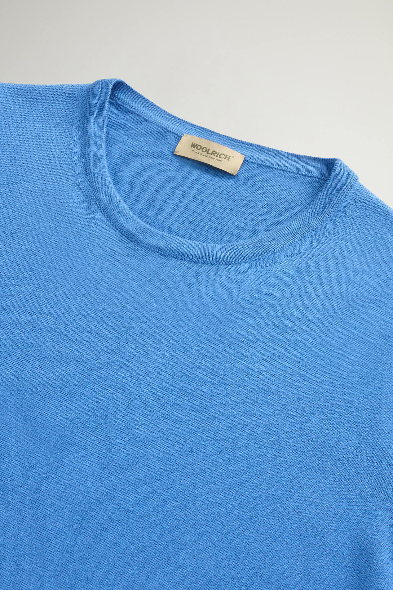 Short-Sleeved Pure Cotton Sweater Blue photo 2 | Woolrich