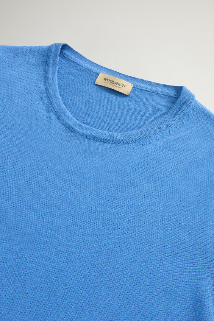 Short-Sleeved Pure Cotton Sweater Blue photo 2 | Woolrich