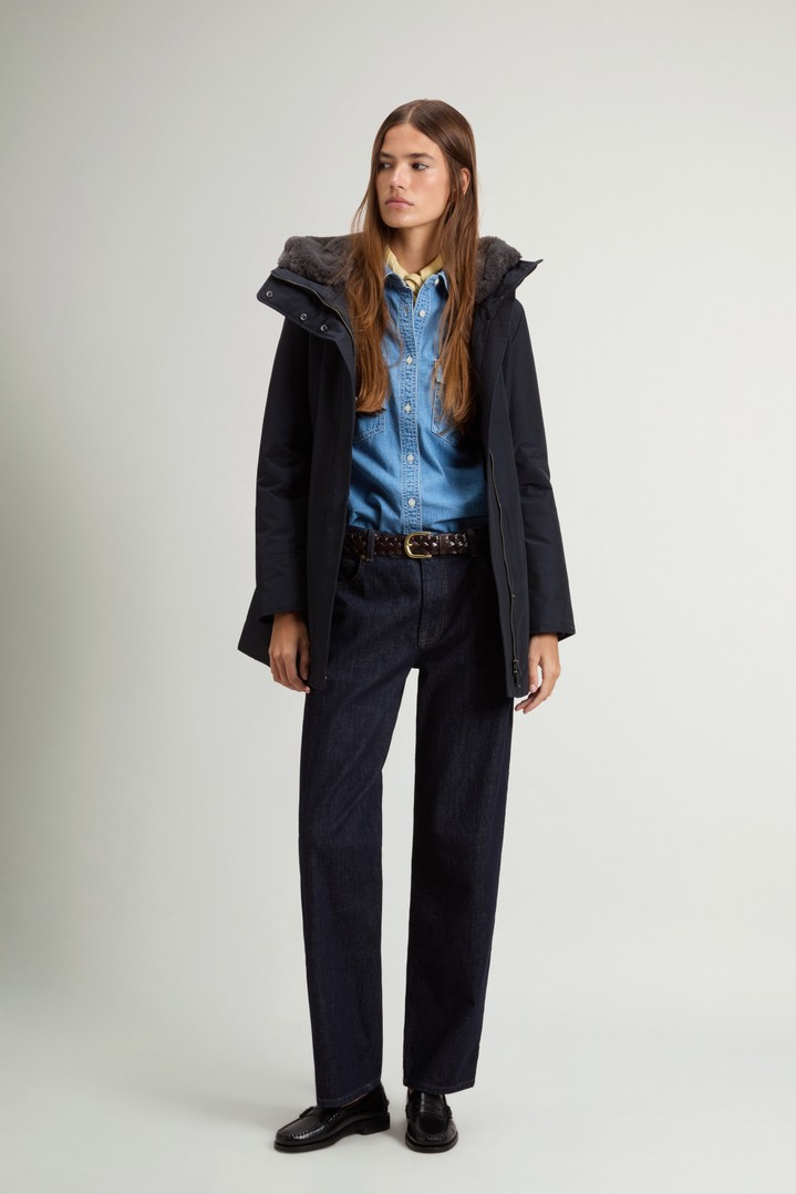 BOULDER FAUX FUR PARKA Blue photo 2 | Woolrich