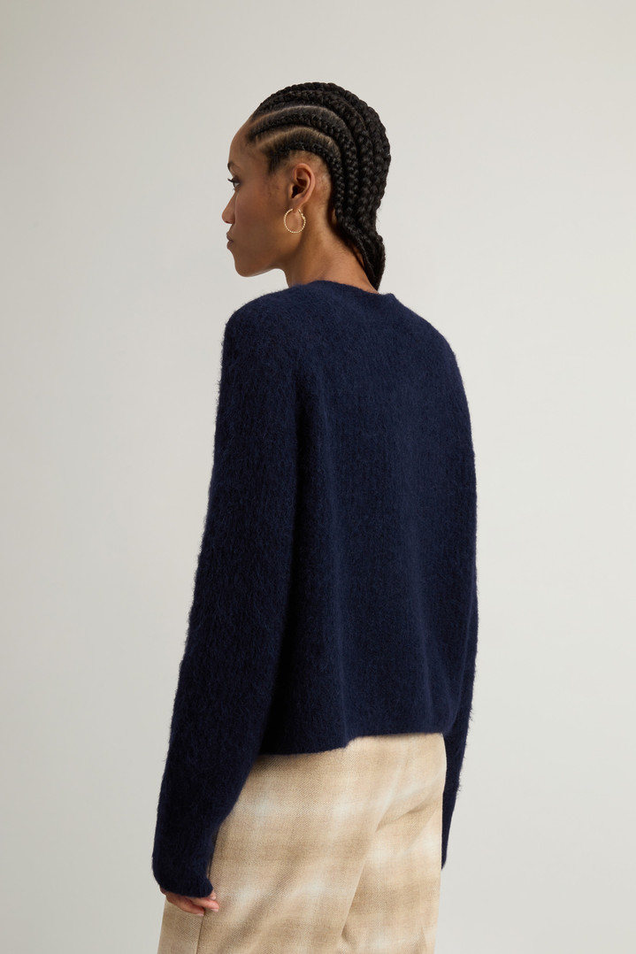 Garment-Dyed Cardigan in Alpaca and Wool Blend Blue photo 3 | Woolrich