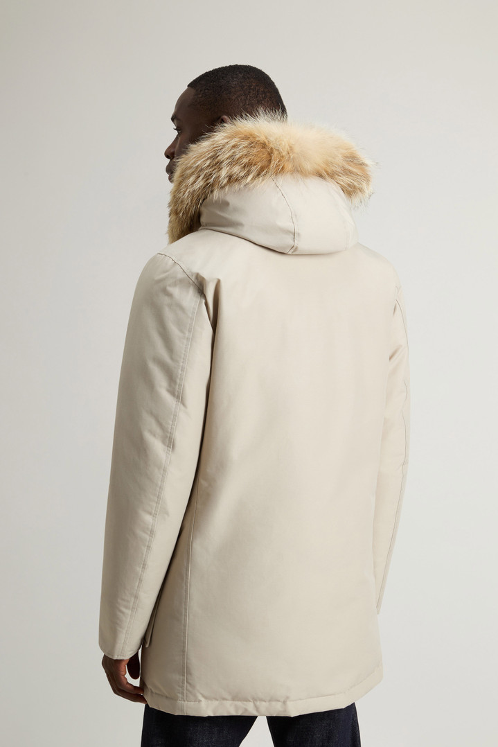 Arctic Parka in Ramar Cloth with Detachable Fur Trim Beige photo 3 | Woolrich