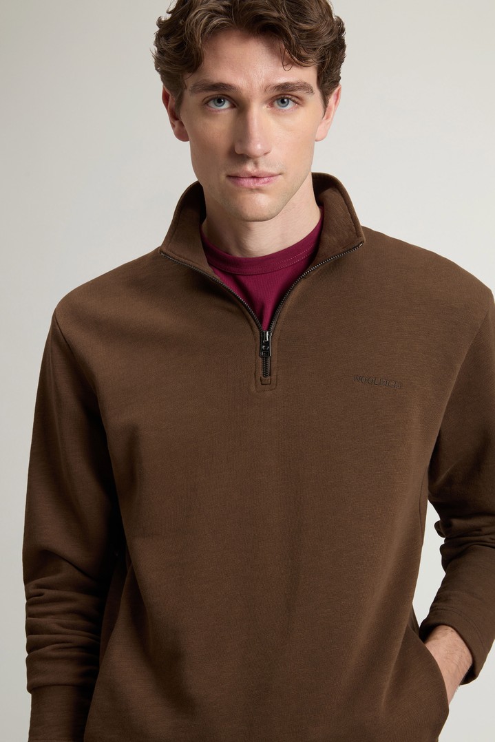 SLUB HALF-ZIP Brown photo 4 | Woolrich