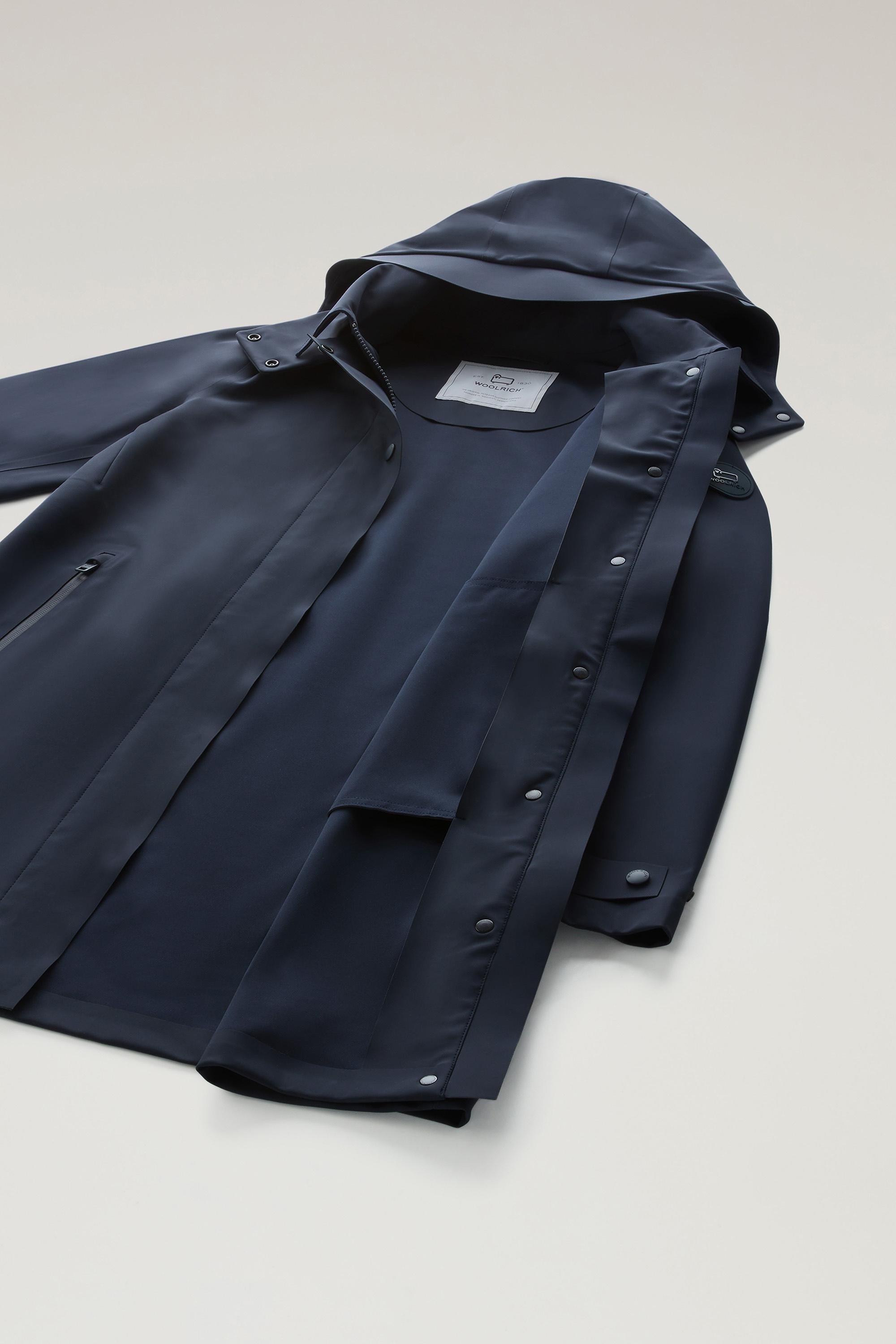 High Tech Nylon Trench Coat with Detachable Hood Blue photo 7 | Woolrich