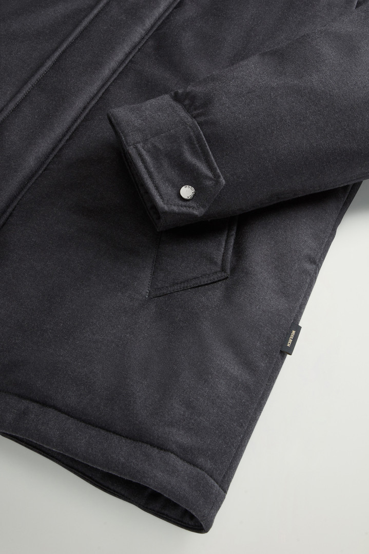 Short Parka in Wool-Silk Blend Crafted Using a Loro Piana Fabric Black photo 7 | Woolrich