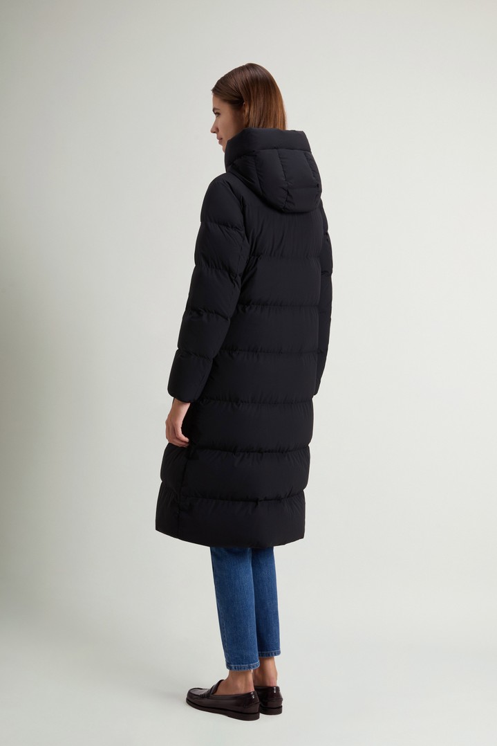 Madison Quilted Coat in Matte Stretch Nylon Black photo 3 | Woolrich
