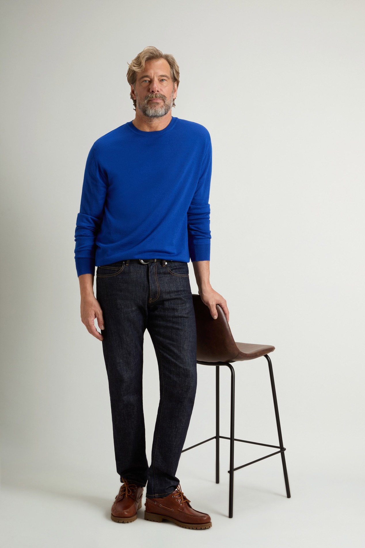 Maglione girocollo in pura lana vergine Merino Blu photo 2 | Woolrich