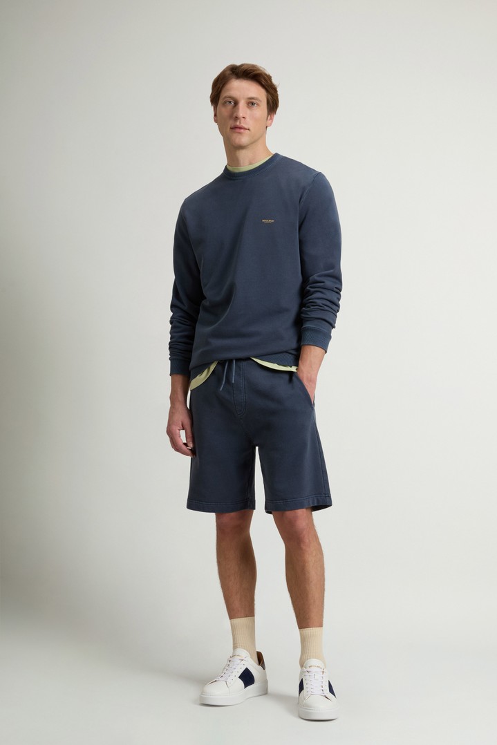 GARMENT DYED LOGO CRENEWCK Blue photo 2 | Woolrich