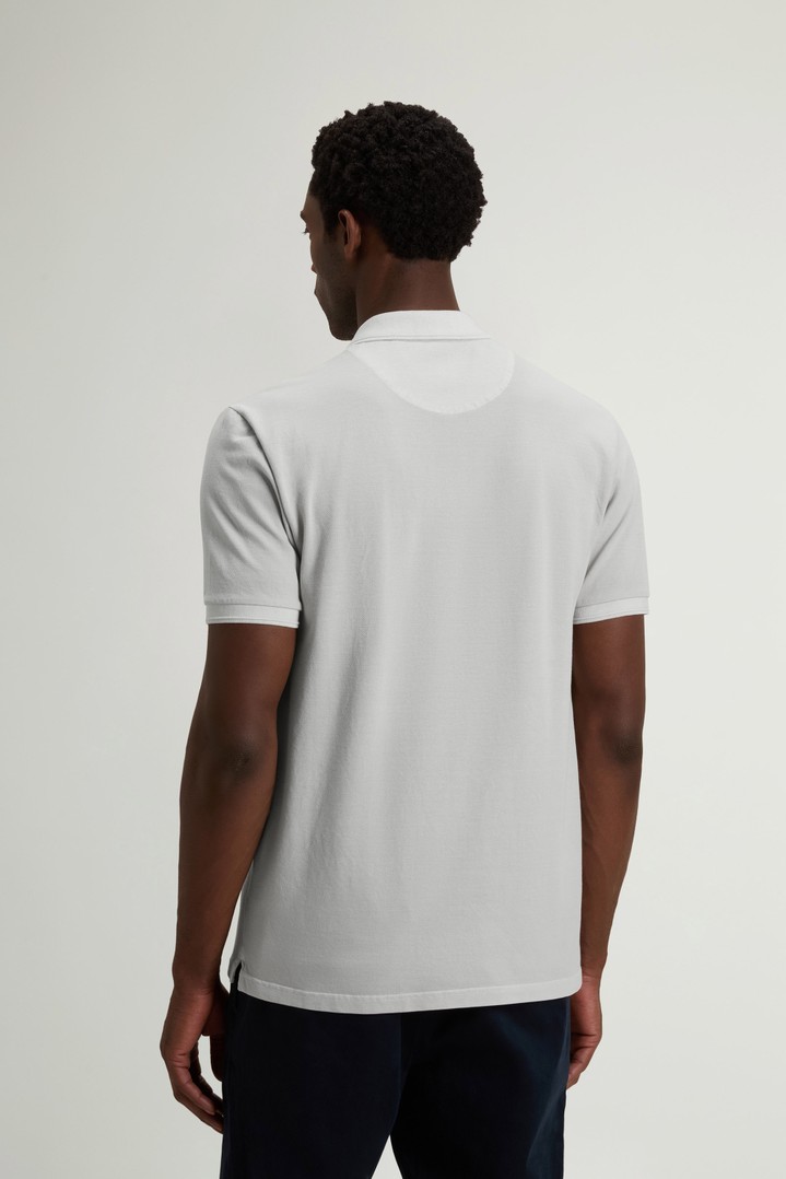 Garment-Dyed Mackinack Polo in Stretch Cotton Piquet Gray photo 3 | Woolrich