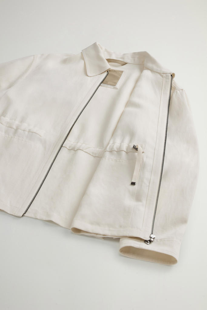 LYOCELL LINEN OVERSHIRT White photo 8 | Woolrich