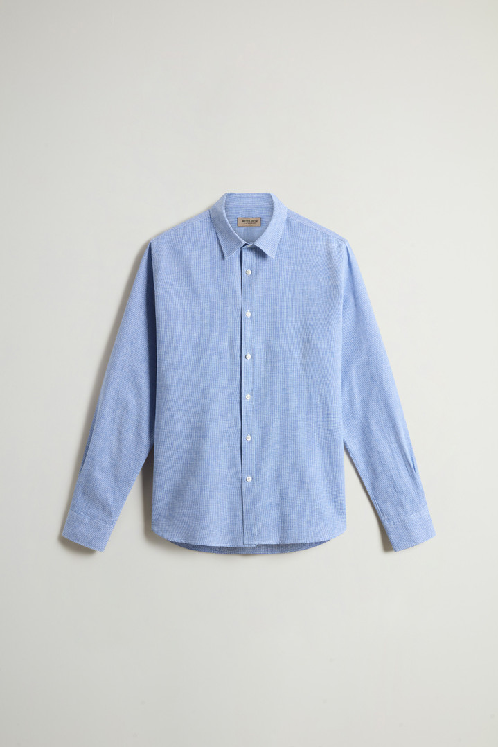 Linen- and Cotton-Blend Shirt Blue photo 5 | Woolrich