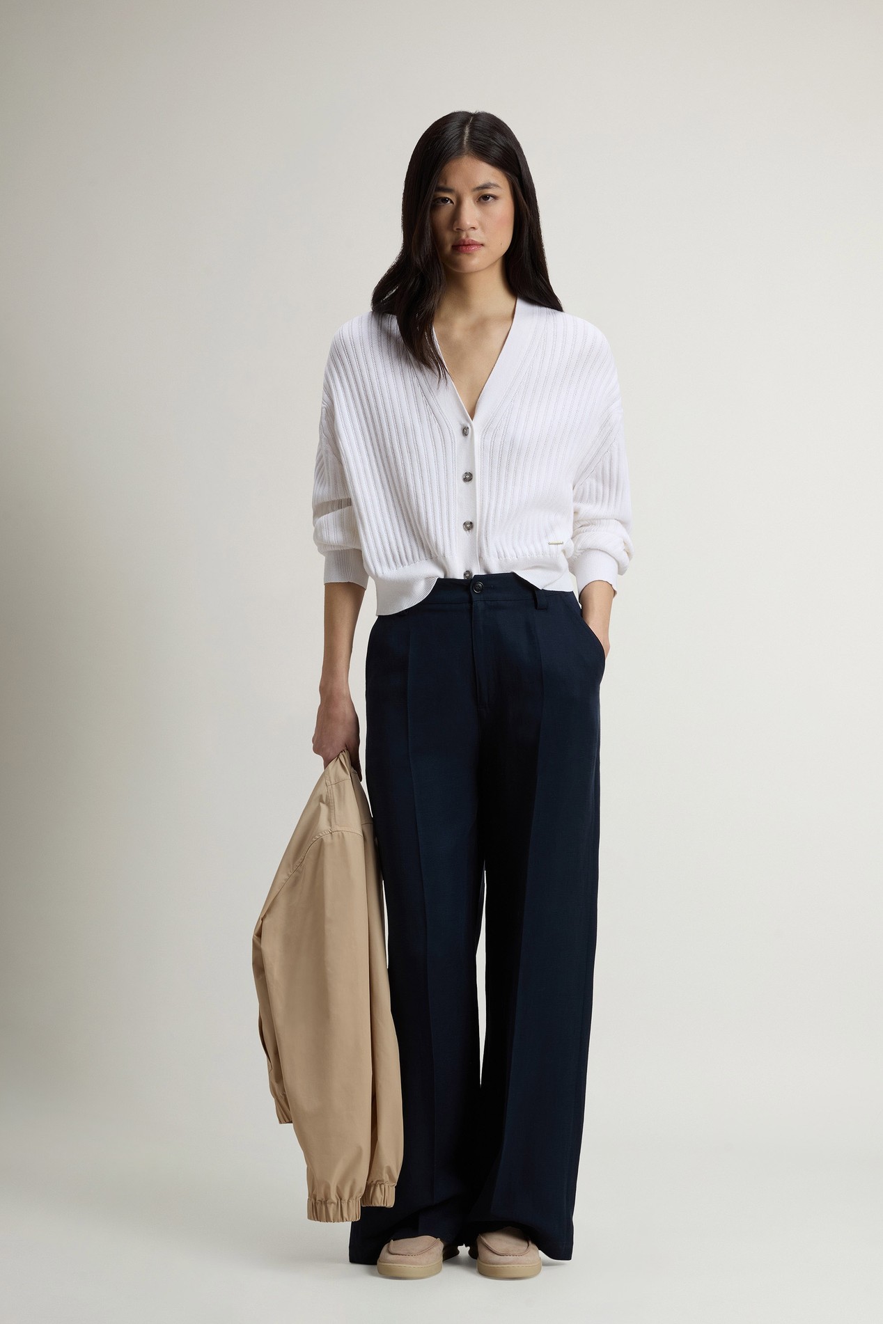 SOFT COTTON SWEATER White photo 2 | Woolrich