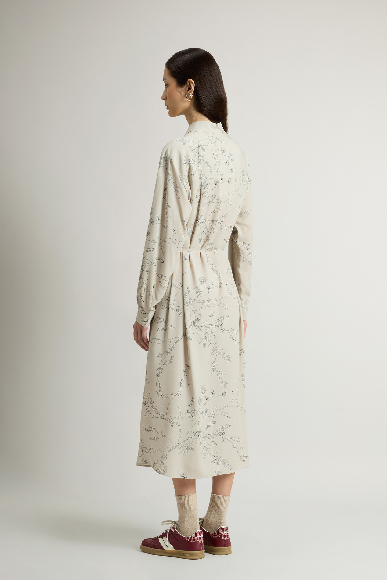 Dress with Floral Pattern Beige photo 3 | Woolrich