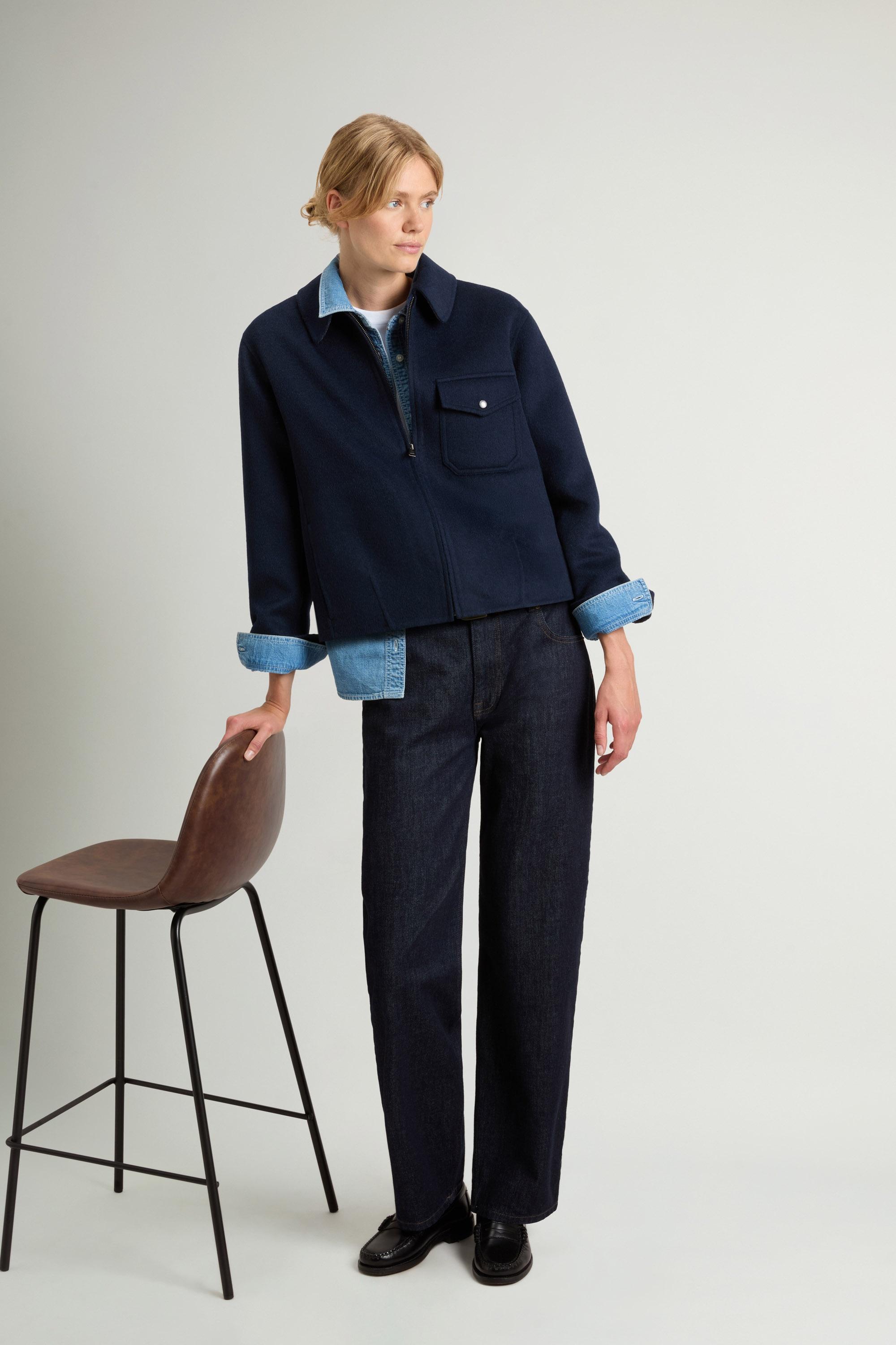 Jacket in Double-Face Wool Blend Blue photo 1 | Woolrich