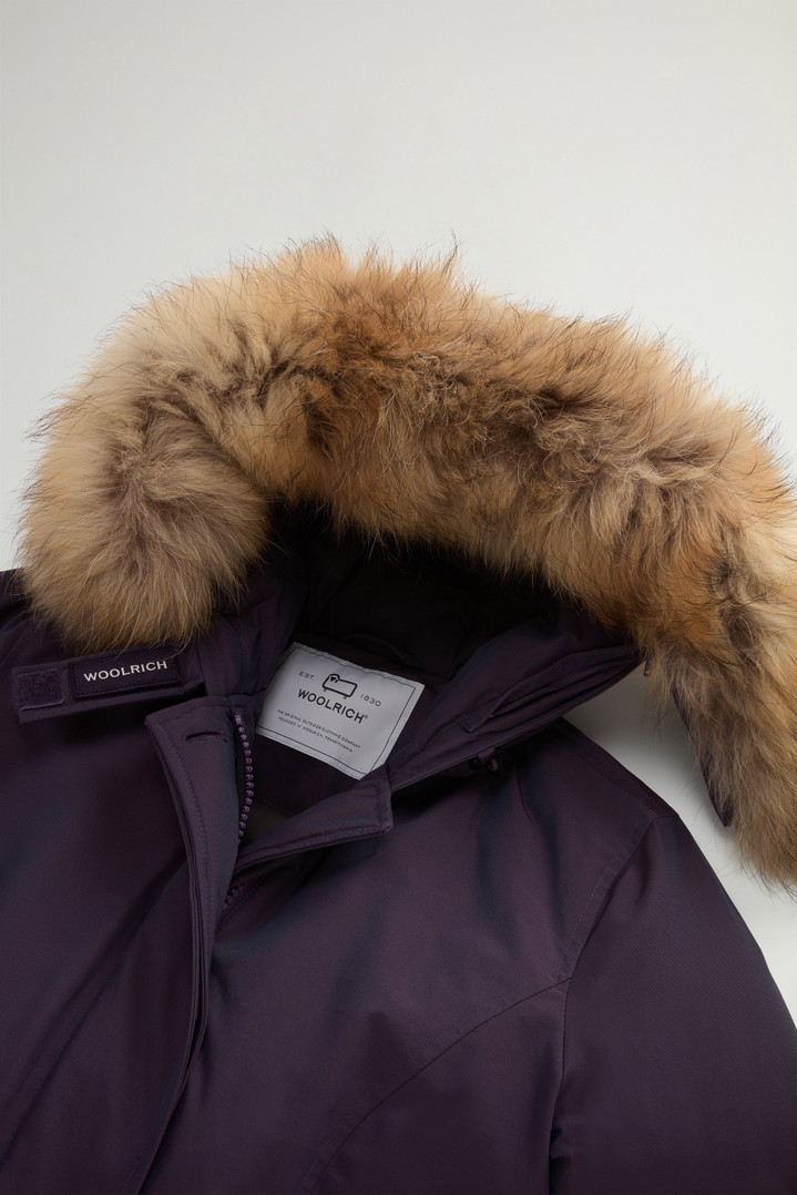 Arctic Parka in Ramar Cloth with Detachable Fur Trim Purple photo 6 | Woolrich