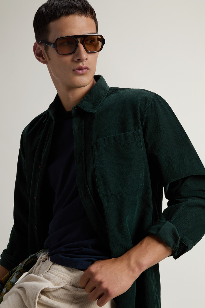 CORDUROY MACKEY SHIRT GD Green photo 4 | Woolrich