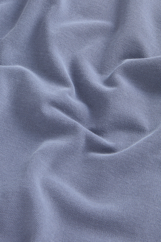 Garment-Dyed Mackinack Polo in Stretch Cotton Piquet Blue photo 7 | Woolrich