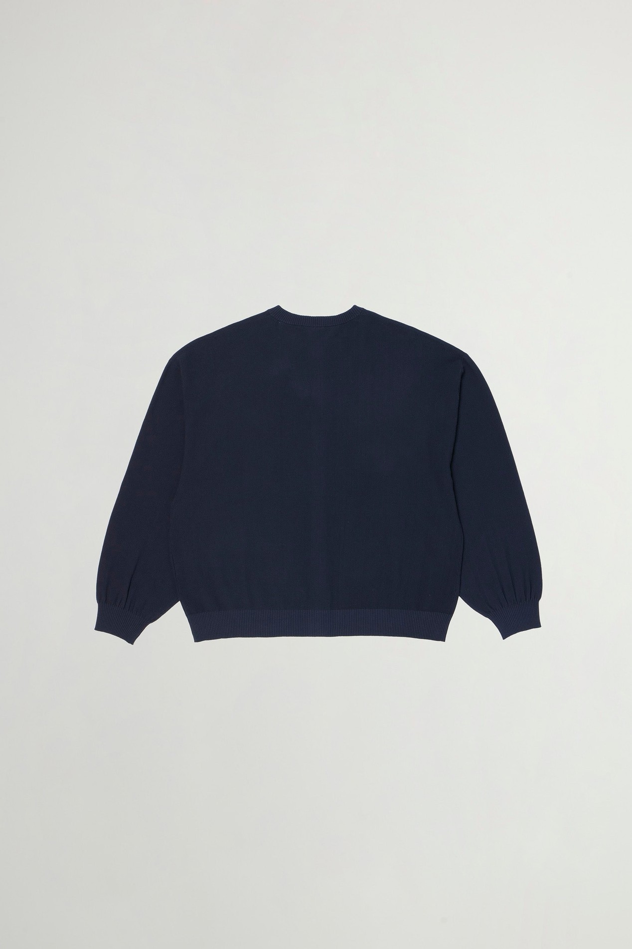 SHEEP PATCH COTTON PIQUE KNIT CARDIGAN Blue photo 2 | Woolrich