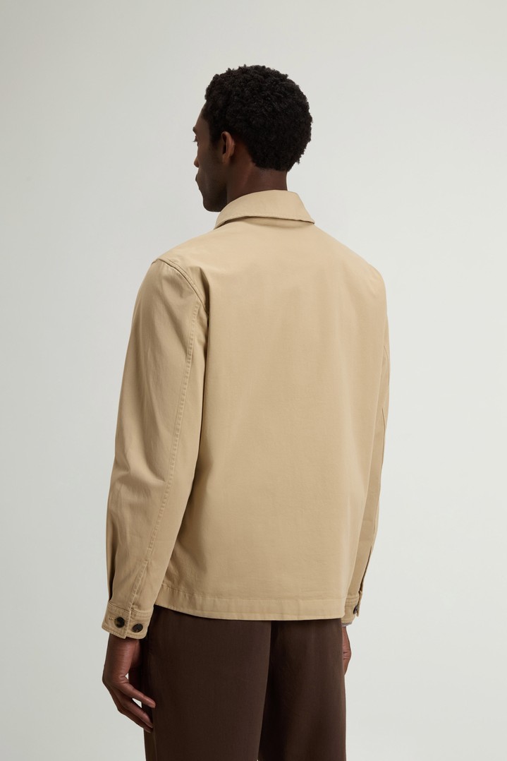 Garment-Dyed Chore Overshirt in Cotton Twill Beige photo 3 | Woolrich