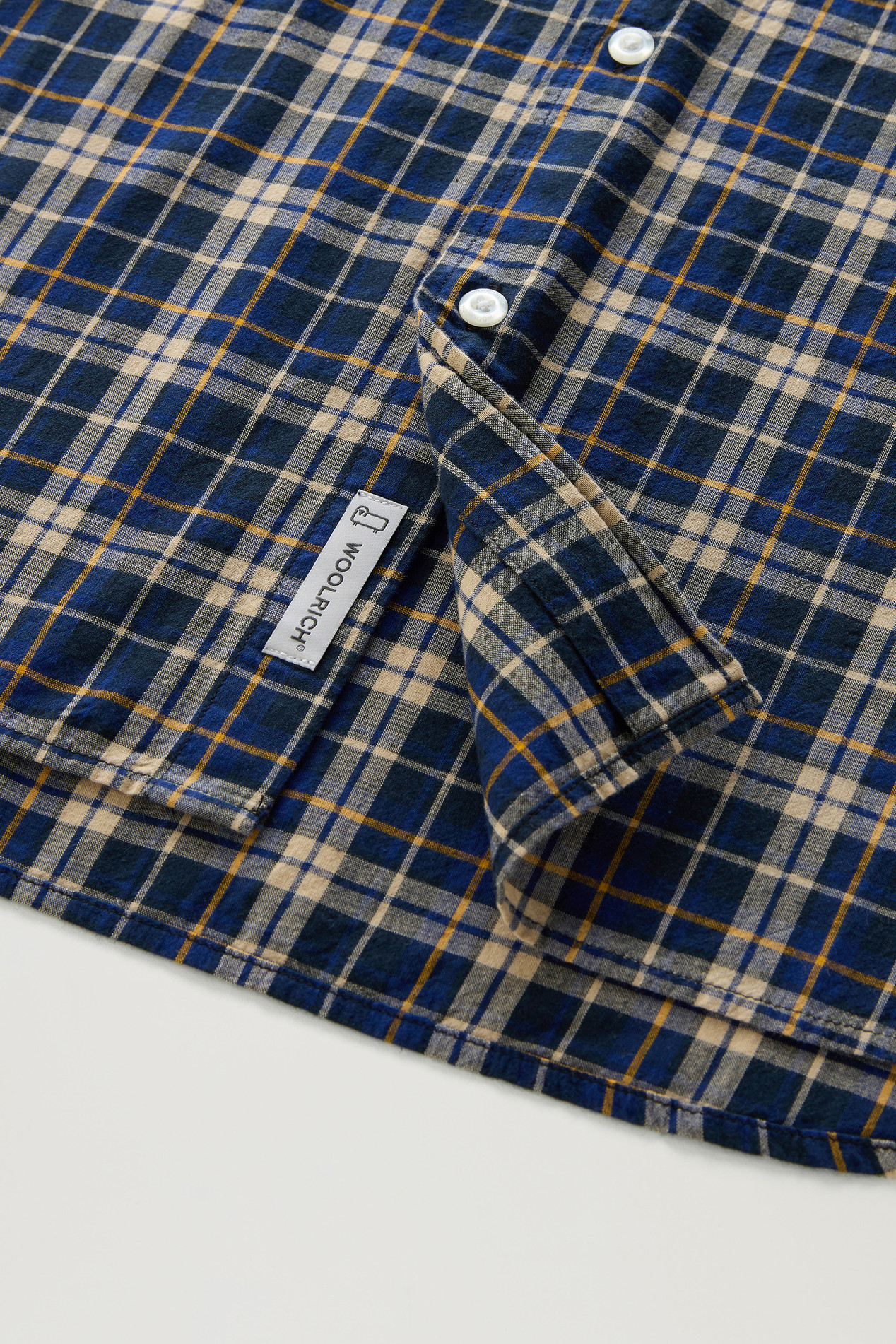 Checked Madras Shirt in Pure Cotton Blue photo 4 | Woolrich