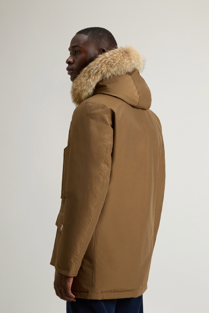 Arctic Parka in Ramar Cloth with Detachable Fur Trim Brown photo 3 | Woolrich