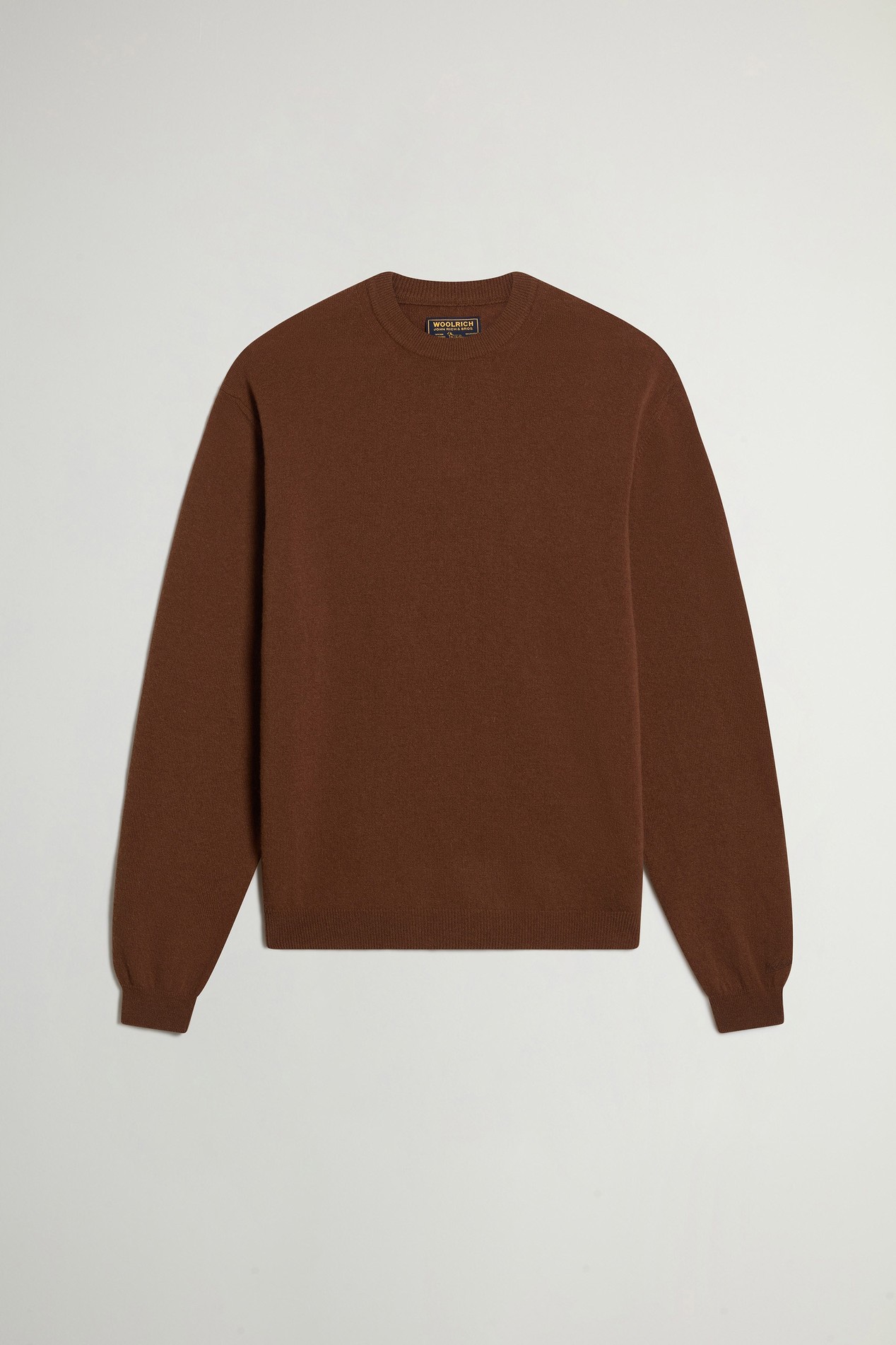 Crewneck Sweater in Pure Virgin Wool Brown photo 1 | Woolrich