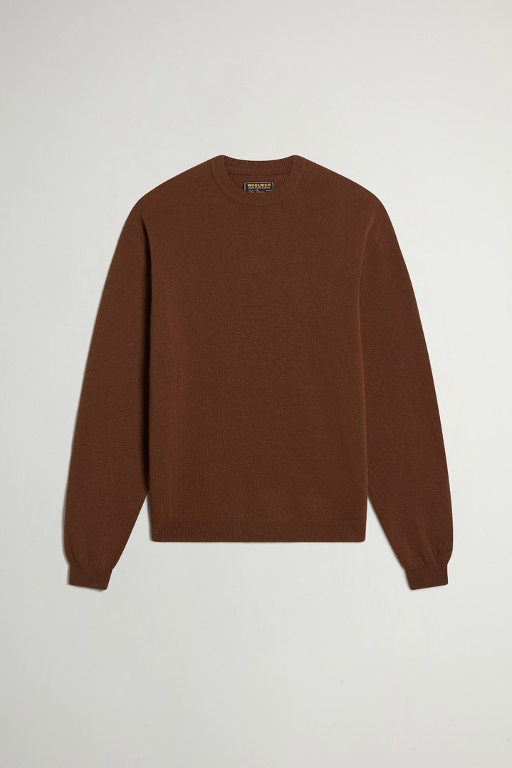 Crewneck Sweater in Pure Virgin Wool Brown photo 1 | Woolrich